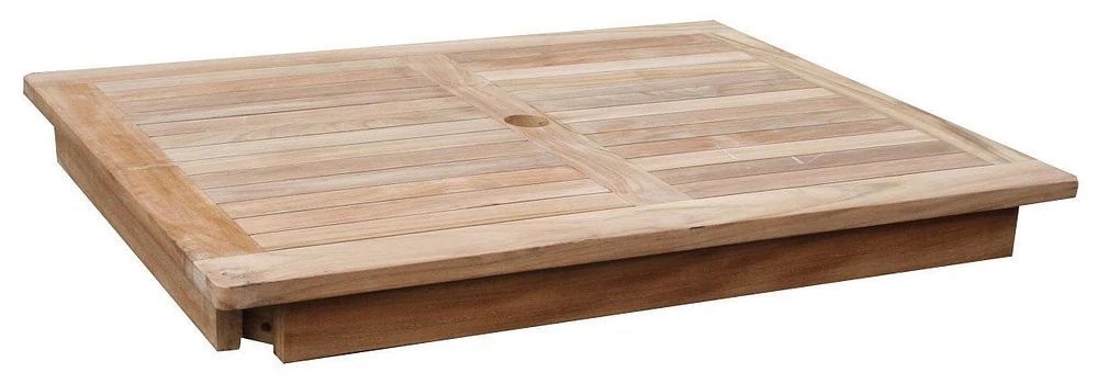 ジャービス商事　天然木無垢材　コンビネーションテーブル用天板　長方形天板0607　36358　天板のみ　木製　組み合わせ自由　ガーデンテーブル部材