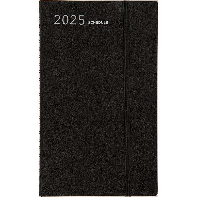 （まとめ買い）高橋書店 2025年 手帳 No.93 リングダイアリー スリム A5変型判 週間セパレート式＆月間ブロック式 黒 [x3]