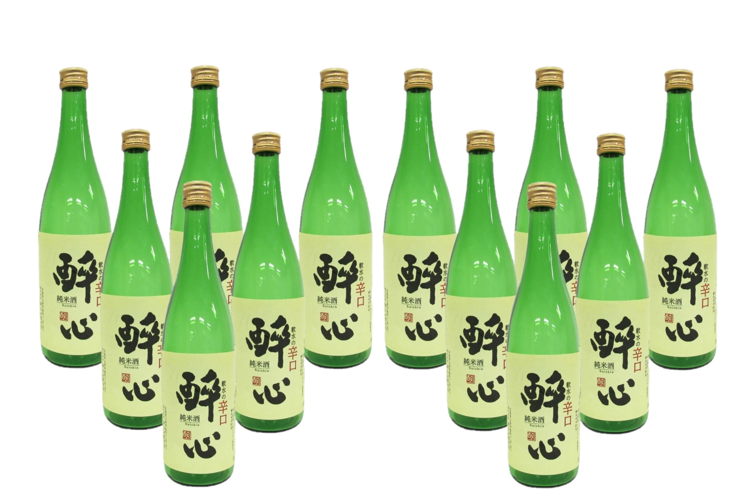 日本酒 醉心山根本店 醉心 すいしん 軟水の辛口 純米酒 720ml×2ケース/12本