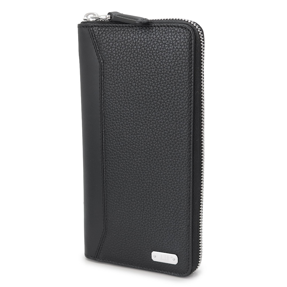 dunhill 23F2101GN001 ダンヒル ハーネス ラウンドファスナー長財布 フルグレインカーフレザー ブラック/シルバー