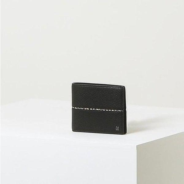 DBWA3E600BK ブラック ライン配色 牛革 二つ折り財布