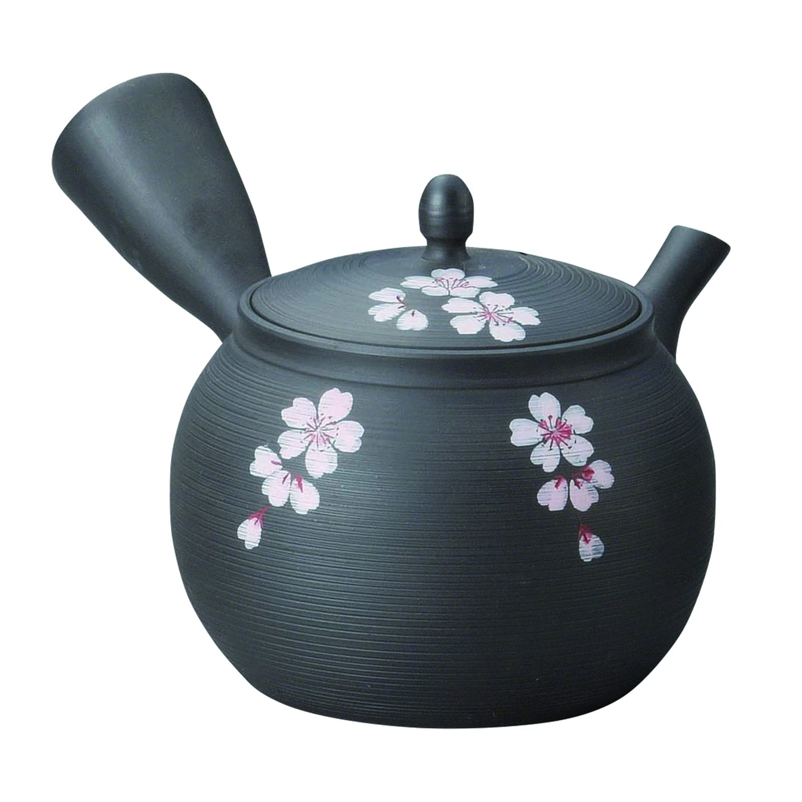 常滑焼 玉光作 急須 約250ml 茶ツバ丸 線段 桜 日本製 Y232