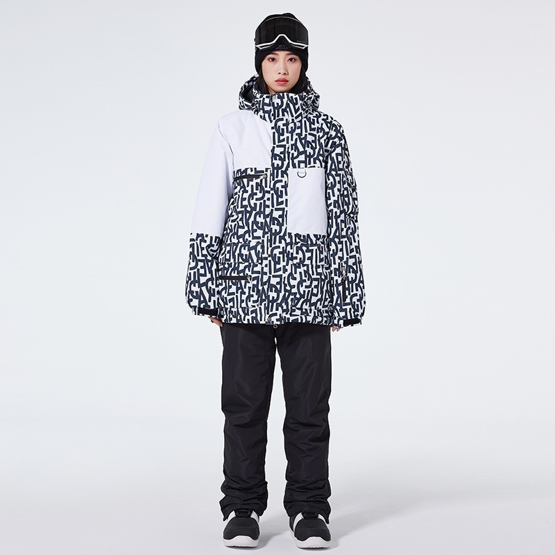 2024 スノーボードとスノーボード用のメンズとレディースのスキースーツ暖かいスキースーツとパンツ新しいスタイル