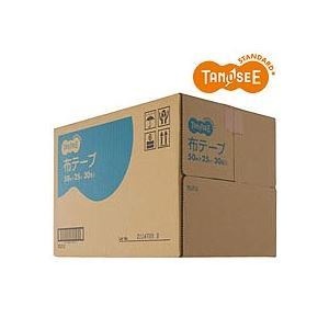 (まとめ)TANOSEE 布粘着テープ 重梱包用 50mmx25m 30巻