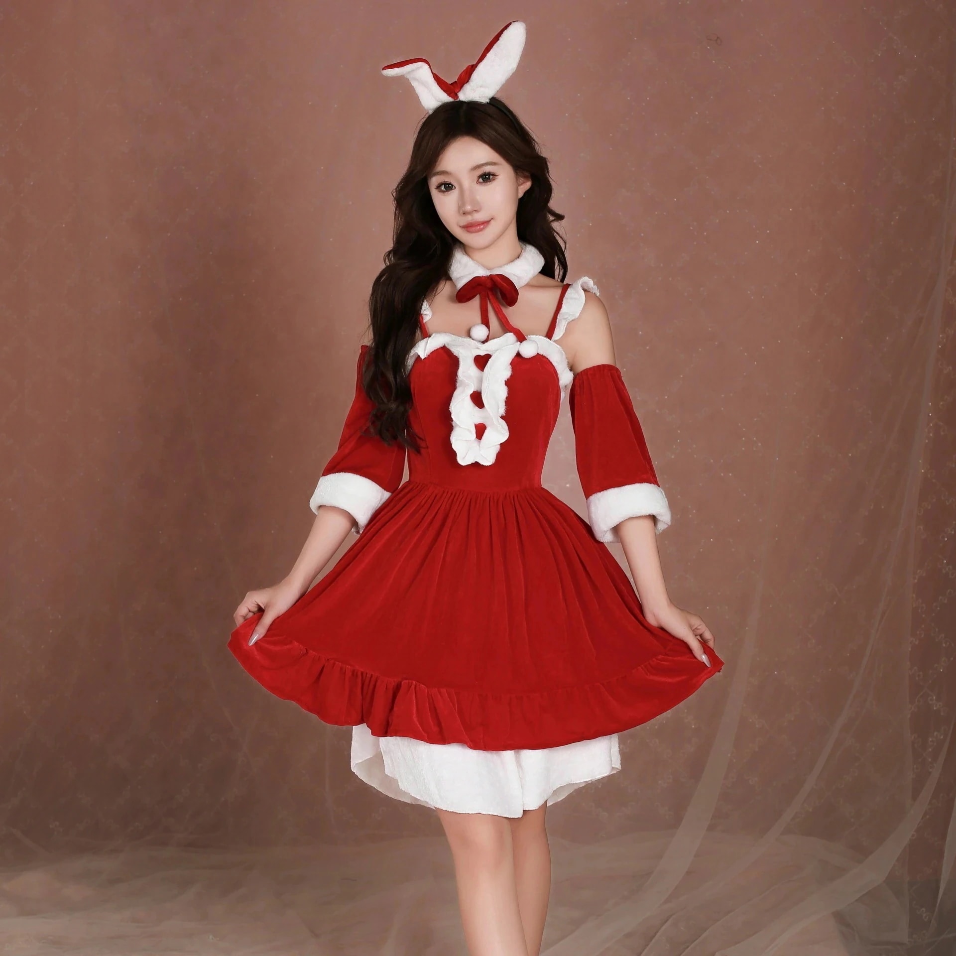 コスプレ サンタ デート ベルベット ドレス 25大人気急速発送無料 服 セットクリスマス 服