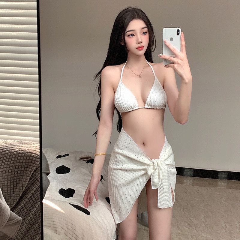替换2026 レディース 分体 ソリッドカラー 3点セット セクシー ミニマル5451390