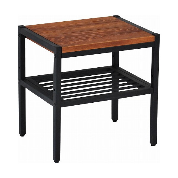 住まいスタイル PT-400BRN 天然木製サイドテーブル メーカー直送