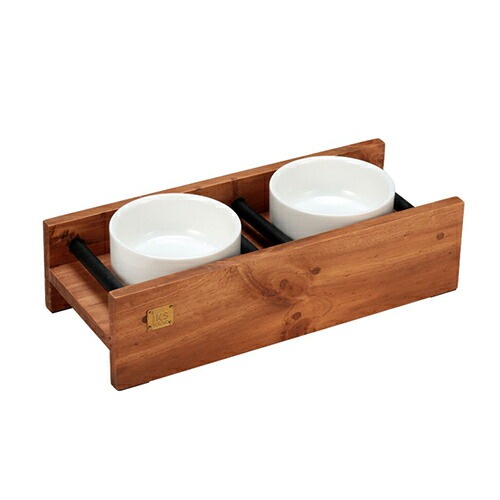 ドギーフードテーブル ダブル Ｓサイズ 食器台 犬用 【画像の食器は付属しません別売りとなっておりますのでご注意下さい】