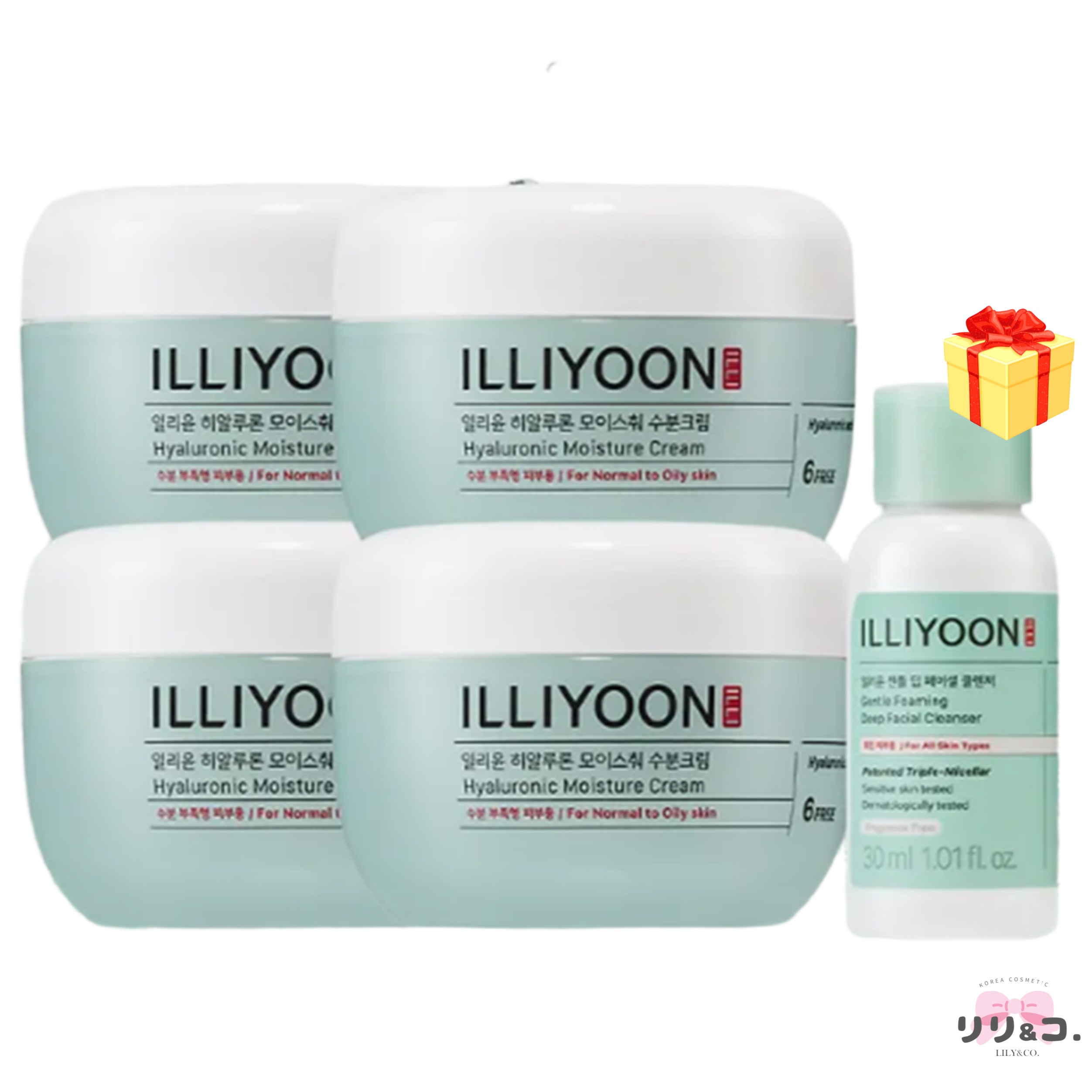 [大容量 4本セット] ヒアルロンモイスチャー 水分クリーム100mL ×4個セット フェイス & ボディ兼用 インナードライ保湿クリーム ヒアルロン酸 乾燥肌 保湿 大容量 韓国コスメ スキンケア