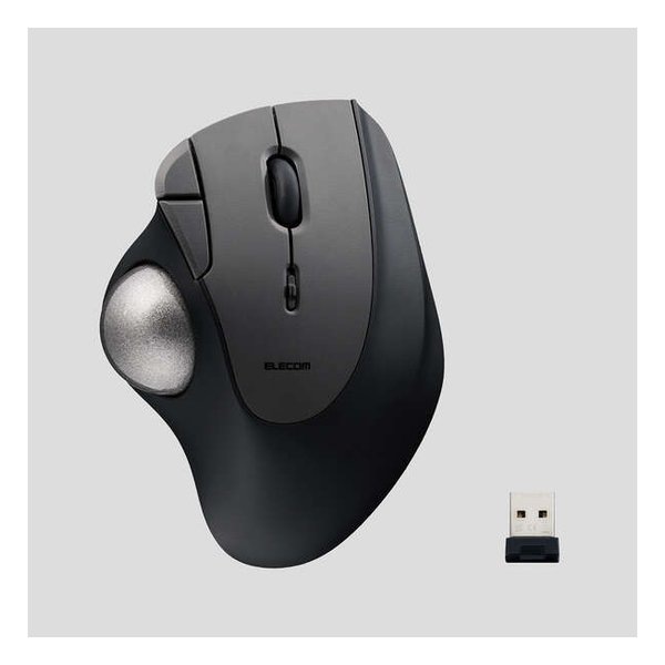 2.4GHz無線トラックボール IST5ボタン 人工ルビーモデル ブラック M-IT10DRBK