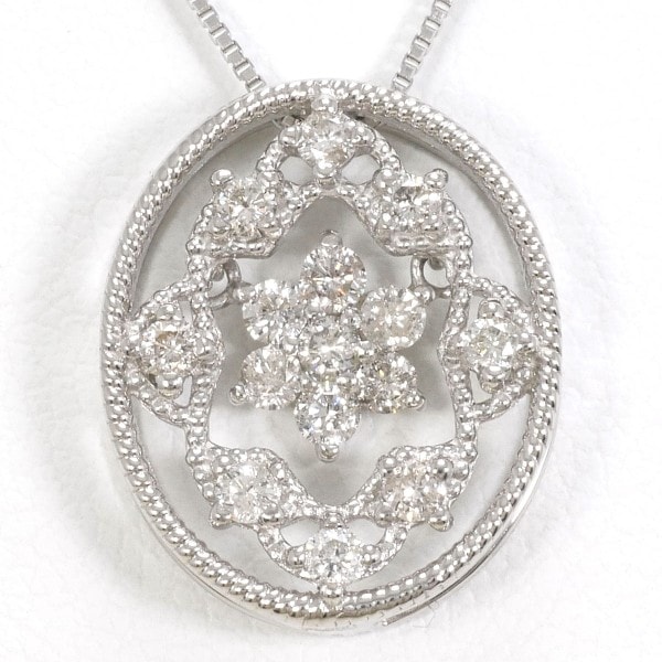 PT900 プラチナ PT850 ネックレス ダイヤ 0.30 約45cm ジュエリー 中古