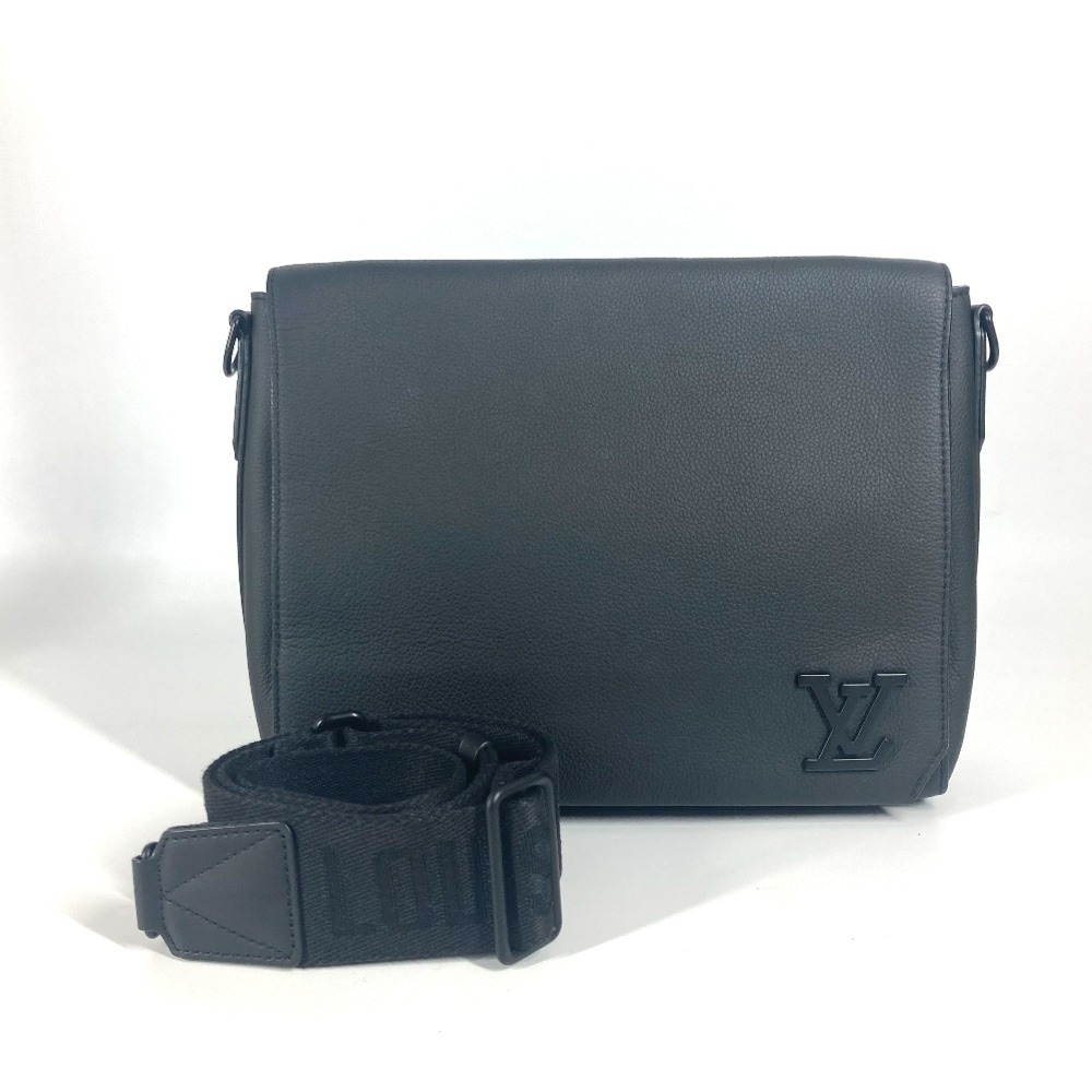 ショルダーバッグ M57080 テイクオフメッセンジャー LV アエログラム 斜め掛け カバン フラップ ノワール ブラック