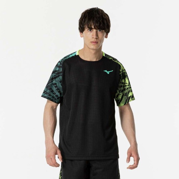 MIZUNO ミズノ 汗処理 通気 ドライエアロフローゲームシャツ ラケットスポーツ ユニセックス ゲームウエア メンズ 62JAB50209