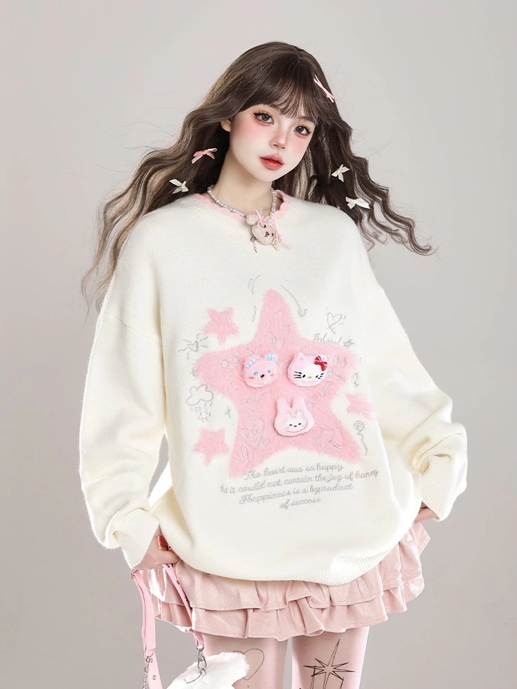 2025新入荷 トップス 長袖 ニット セーター レディース薄手韓国風ショート おしゃれ モックネック 女っぽ 春スタイルアップカジュアルきれいめ大人サイズファッション系加工フェミニンシルエット かわ