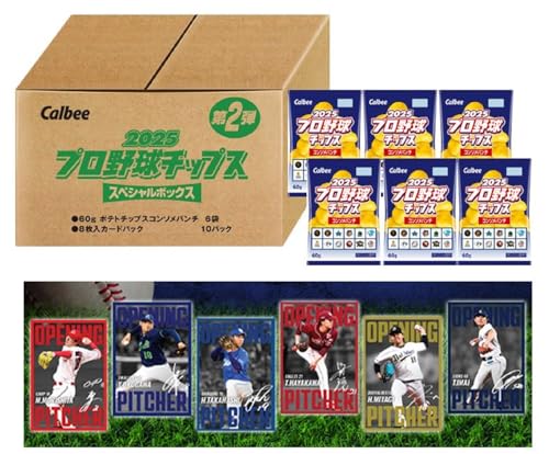 カルビー2025プロ野球チップス スペシャルボックス第2弾カード80枚入（60g×6袋）
