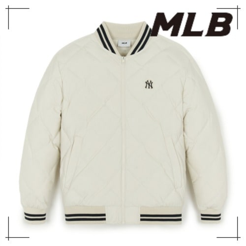 MLB公式 ダウン Varsity Diamond Tube Lightweight Short Padded NY (D.Cream)