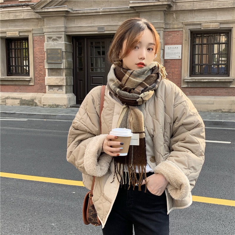 キルティングジャケット アウター シャンパー もこもこアウター 白 ホワイト 灰色 グレー