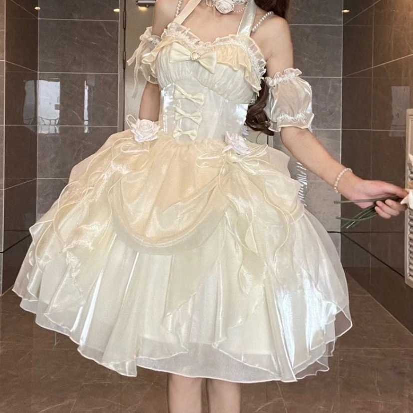 クリスマス衣装cosplay二次元cos ゴシック ホルターネックドレス ラブリーロリータ 貴族風 レ 公主メイド服洋装 JSKホルタードレス