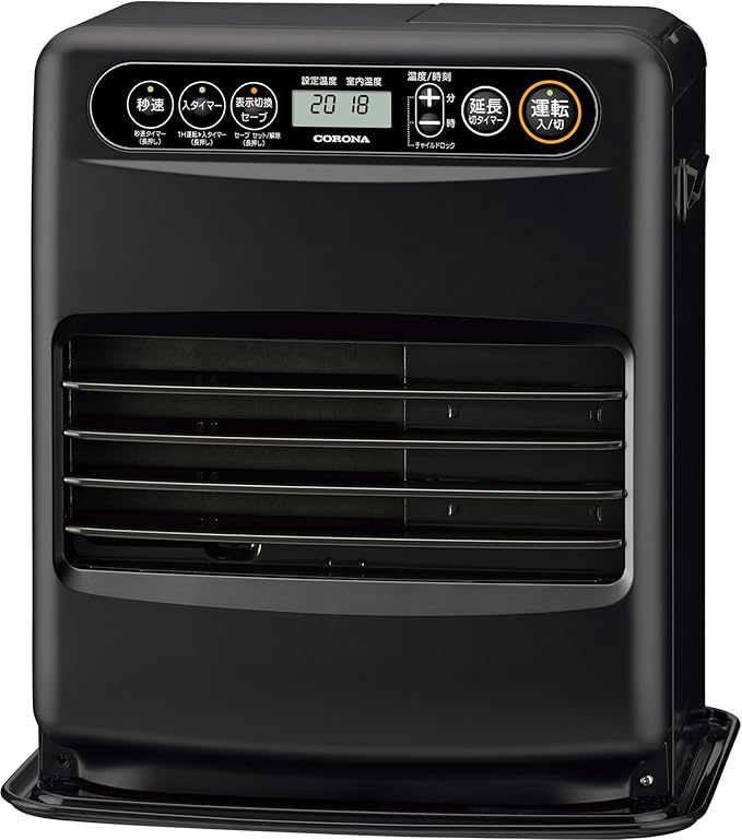 石油ファンヒーター 【日本生産】 (木造9畳 / コンクリート12畳 まで) ニオイ低減機能 入切タイマー ワンタッチ給油 ブラック FH-G32YA5(K)