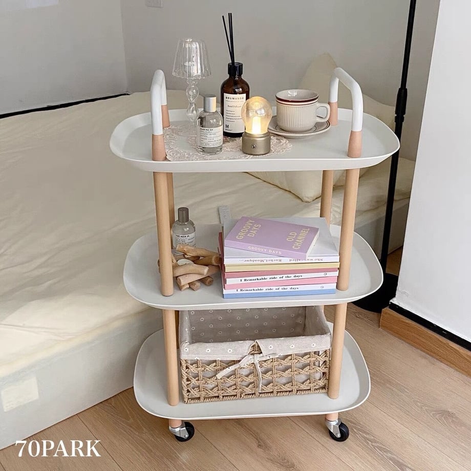 キャスター付き サイドテーブル 三段 ラック ワゴン おしゃれ 韓国インテリア 韓国雑貨 韓国っぽ インテリア雑貨 韓国