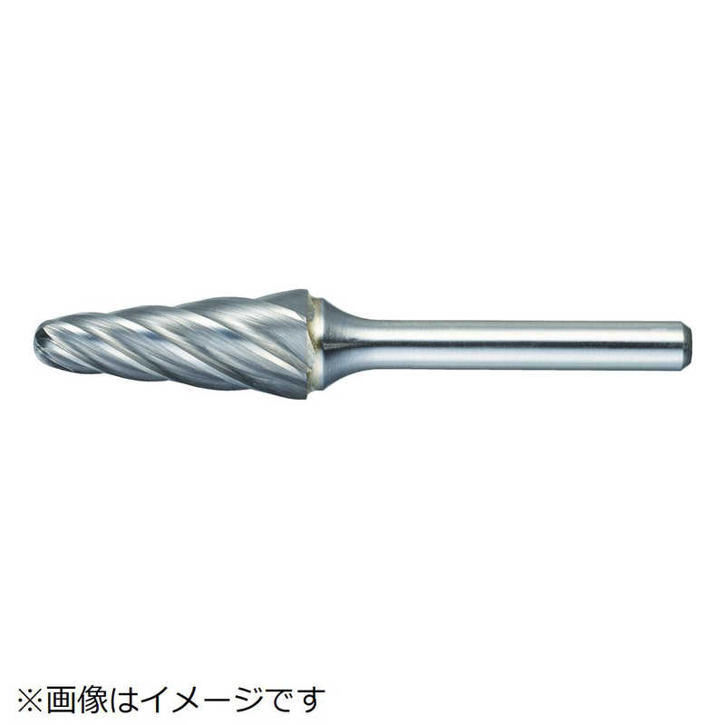 トラスコ中山　超硬バー テーパー(先丸) Φ19X刃長38X軸6 アルミカット　TA7C190