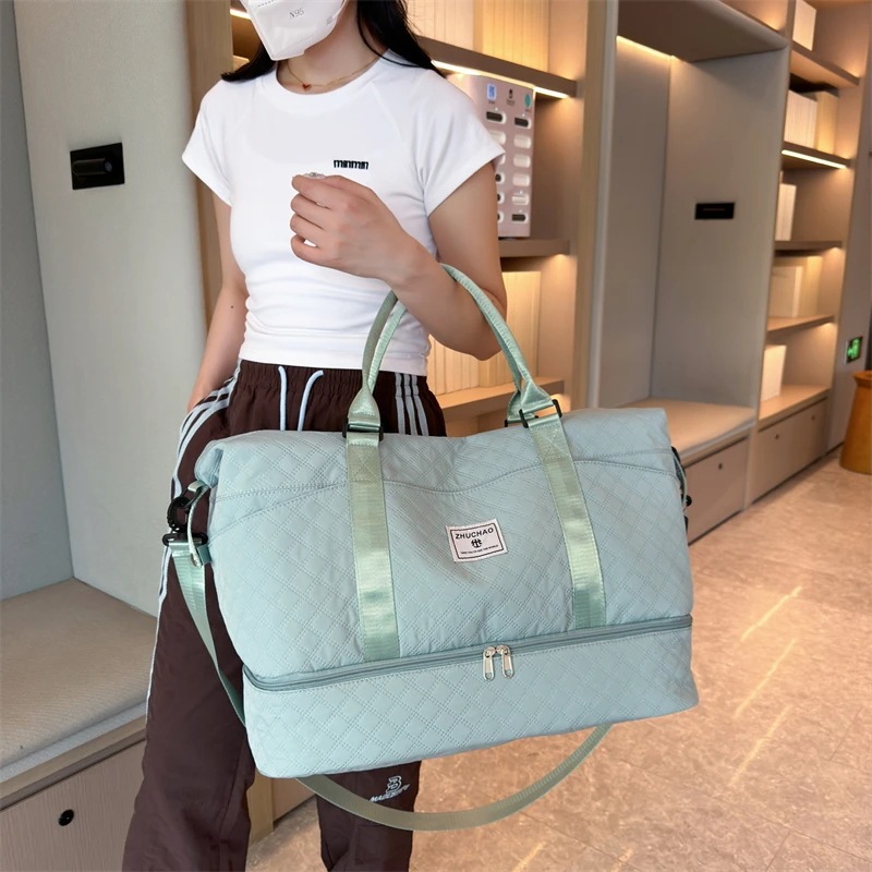 納期1~3週間程：大容量トラベルバッグ,女性用オックスフォード防水ダッフルバッグ,旅行かばん,ジム,トートバッグ,トレンド2021