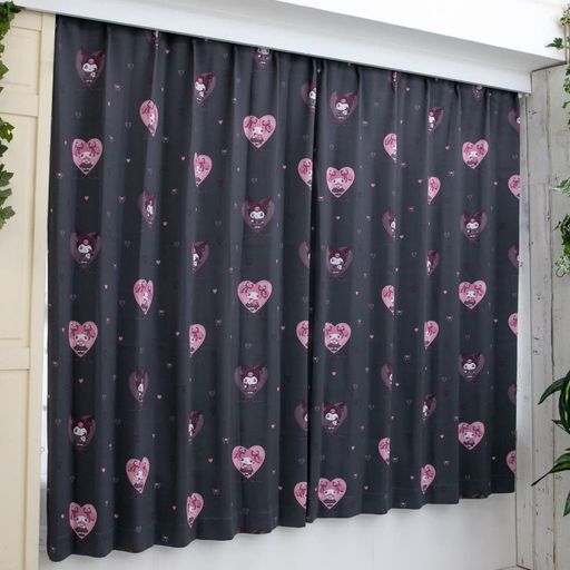 サンリオ(SANRIO) クロミ マイメロディ 真夜中のメロクロ 2級 遮光 遮熱 カーテン 幅100×135CM丈 2枚セット マイメロ丸洗い可 キャラクター SB-661-S