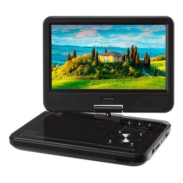 GH-PDV10P-BK ブラック [10型ワイド ポータブルDVDプレーヤー (バッテリー対応)]