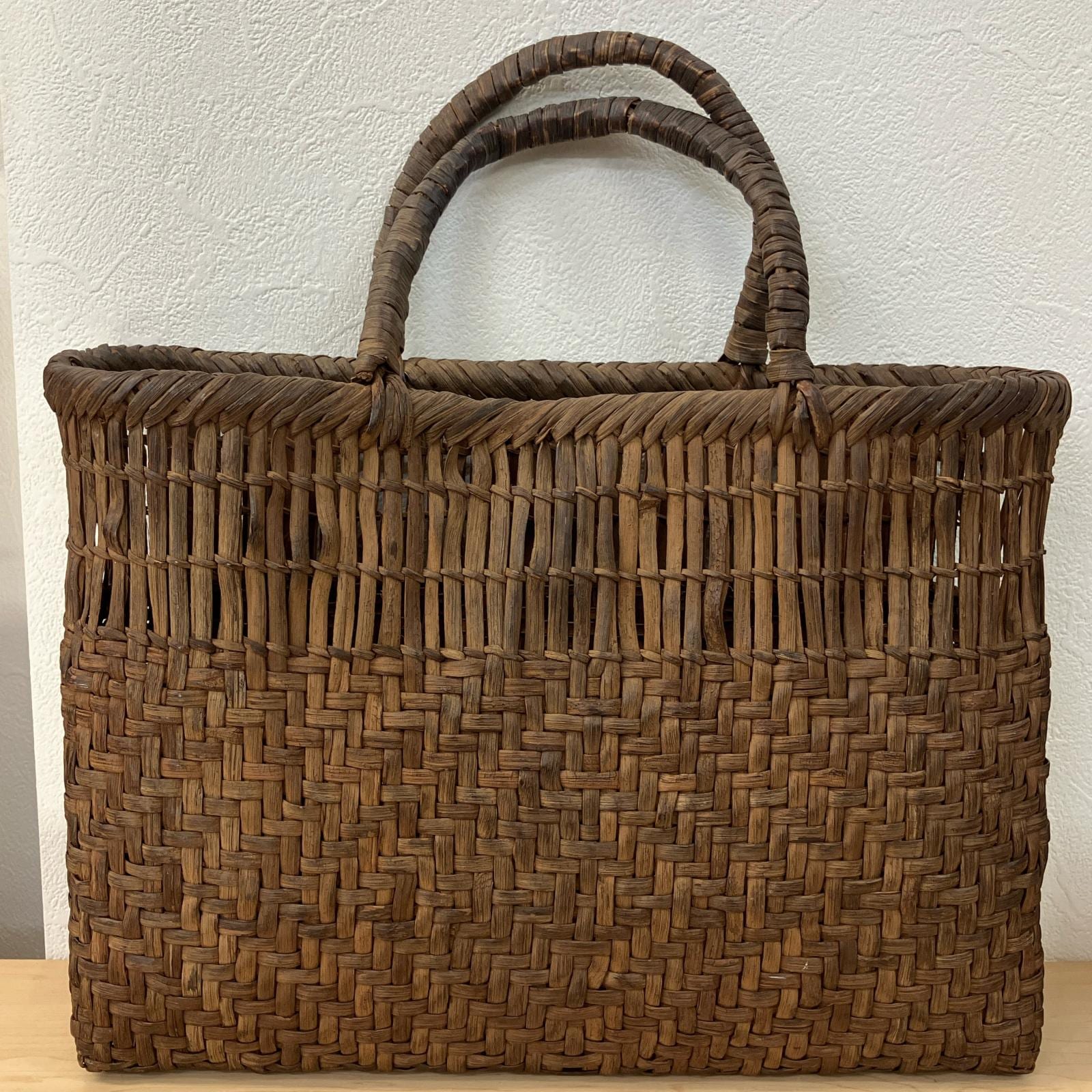 山葡萄カゴバック ハンドバッグ/葡萄【中古】 レディース