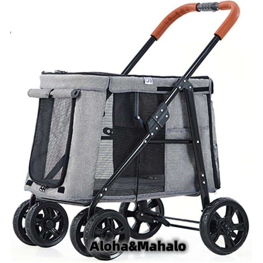 ペットカート 犬用 キャリーカート 犬用ベビーカー ペットバギー 折りたたみ式 犬 カート 猫犬兼用 360回転 多頭用 多機能 軽量 組み立て簡単 耐荷重30kg 介護