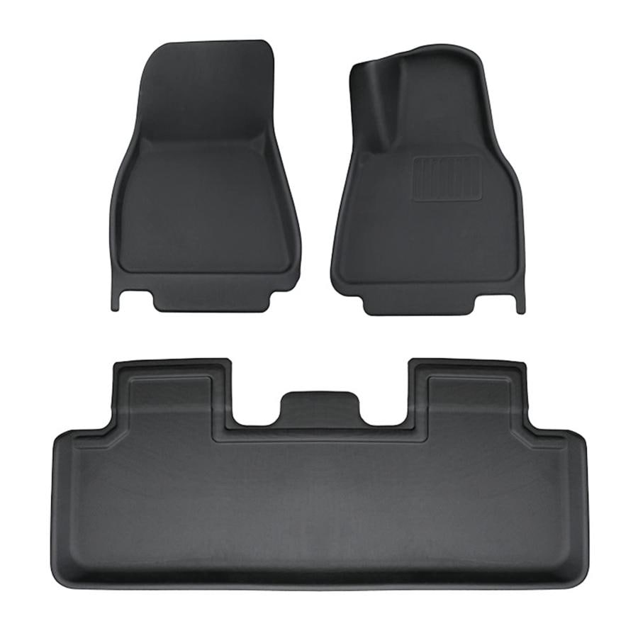 右手ドライブ テスラモデルY 2021-2023 カーフロアマット 全天候型非スリップ防水フロアマットセット