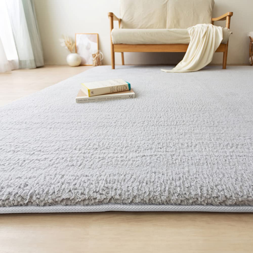 アイリスオーヤマ カーペット ラグ ラ・クッションラグ シープ調ボア 185×240cm 全厚約3cm 滑り止め付き ホットカーペット対応 2畳 はっ水加工 遮音効果 低ホルム もちもち 北欧 おしゃ