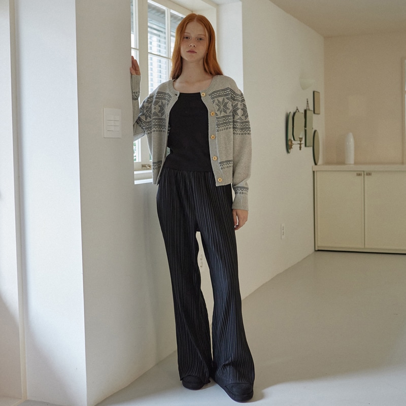 PLEATED LINE PANTS_BLACK