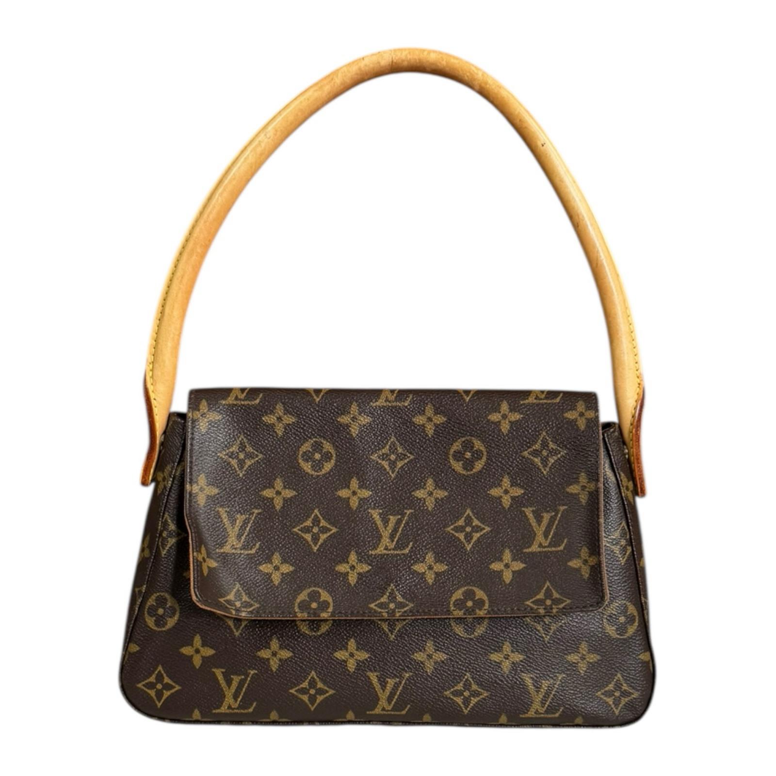 ルイヴィトン ミニルーピング モノグラム ハンドバッグ モノグラムキャンバス M51147 ブラウン LOUIS VUITTON 中古