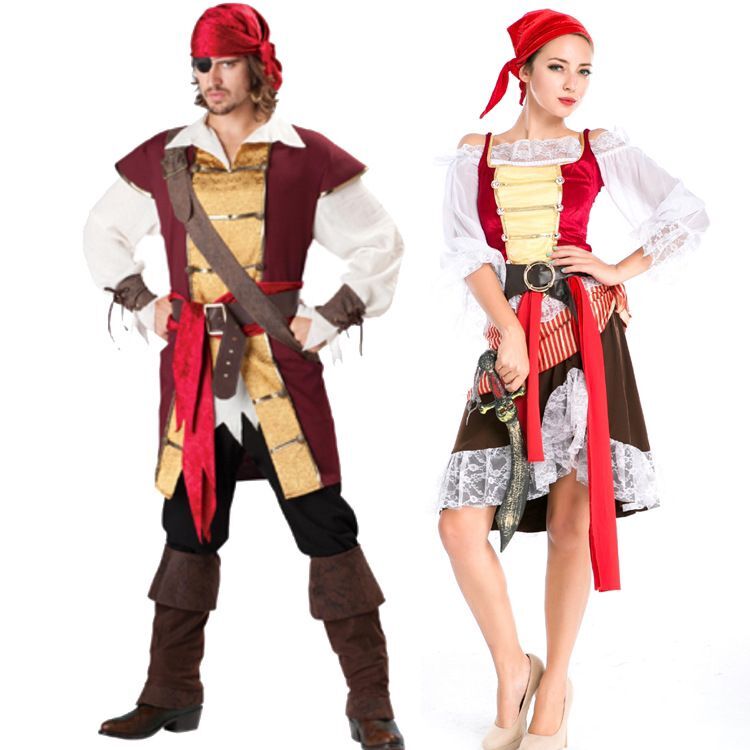 ハロウィン衣装 パイレーツ ワンピース コスプレ 大人用 海賊 船長 キャプテン 女海賊 変装 レディース 女性用 仮装 イベント 舞台衣装 ステージ衣装 ミュージカル ステージ スカート パーティ