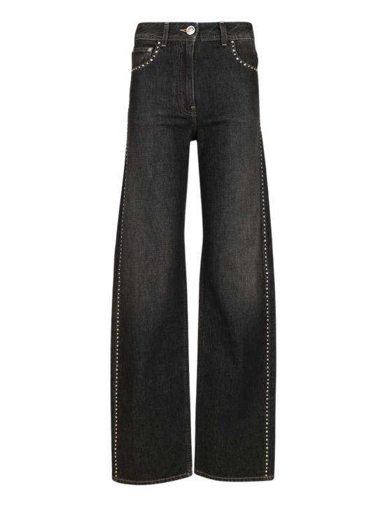 VERSACE Women Denim Pants 1022452 1A164771D040 Black