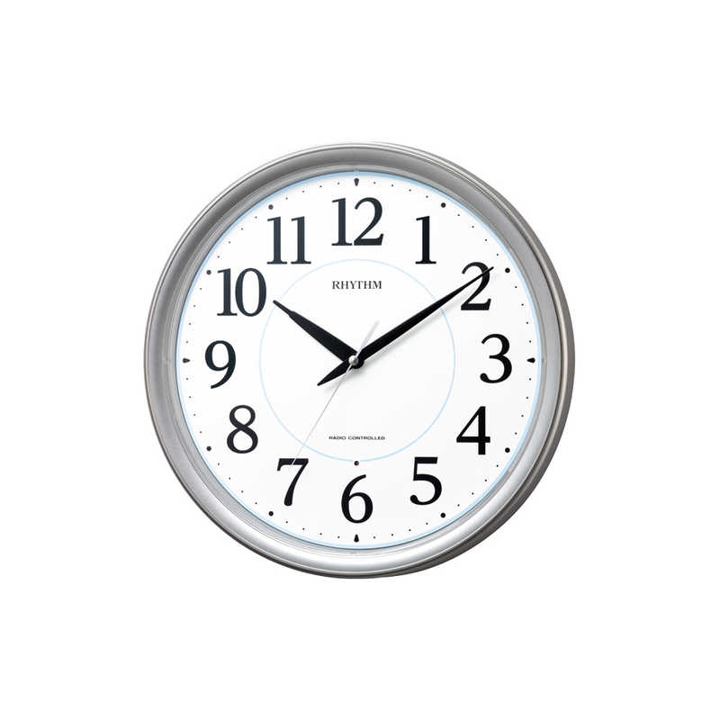 RHYTHM リズム　掛け時計 【フィットウェーブ567】 シルバー [電波自動受信機能有]　8MY567SR19