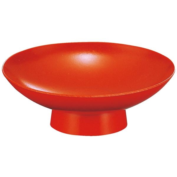 尺4 DX型 盃盛器/和食器 (朱 目皿別 M) 直径423×146mm 日本製 (和食 レストラン 居酒屋 店舗 お店)