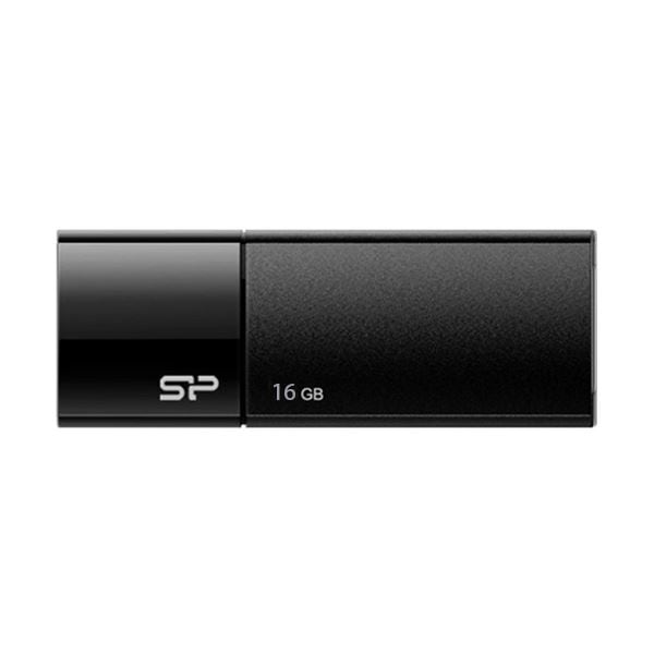 (まとめ) シリコンパワーUSB2.0フラッシュメモリ Ultima U05 16GB ブラック SP016GBUF2U05V1K 1個 (×10セット)