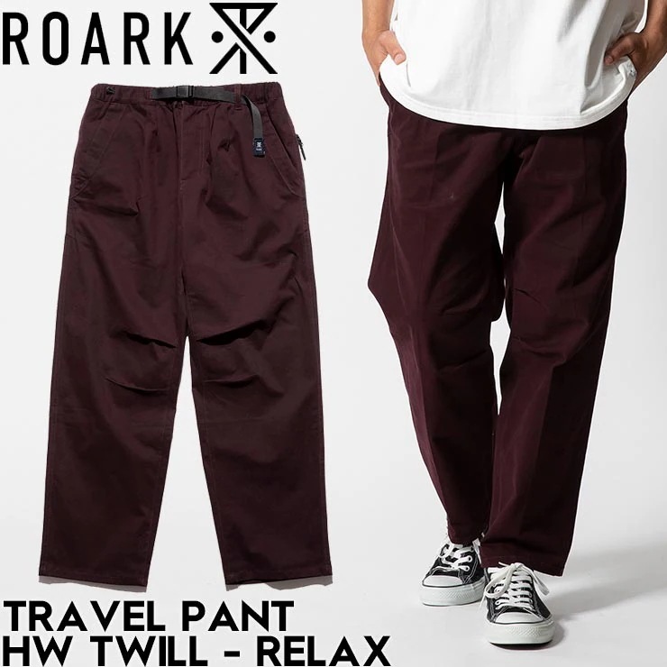 リラックステーパードパンツ チノパン ROARK ロアーク TRAVEL PANTS 2.0 H/W TWILL ST 2TACS - RELAX TAPERED FIT RPJ1003-DBG 日
