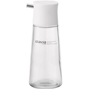 (50個セット) 醤油差し 調味料入れ 直径54×高さ134mm 容量140ml M ホワイト シール付き ガラス製 スタビアリュクス キッチン
