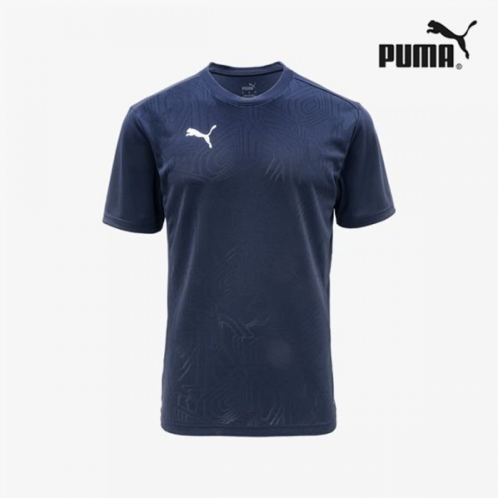 プーマガレリアプーマチームファイナルトレーニングフィットネススーツ半袖ラウンドTシャツ