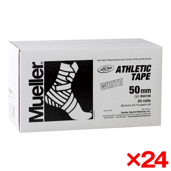 【24個セット】MUELLER ミューラー ホワイトプロ アスレチックテープ 50mm B50106
