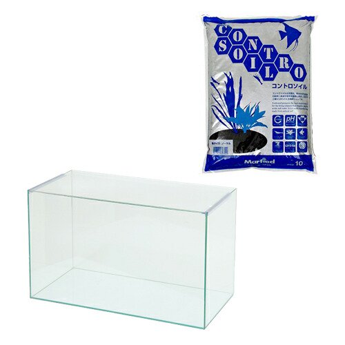 スーパークリア　アクロ６０Ｓ＋コントロソイル（ノーマル　１０リットル）（黒）　お一人様１点限り　水槽セット　ＣＲＣ10―11―03―90―00