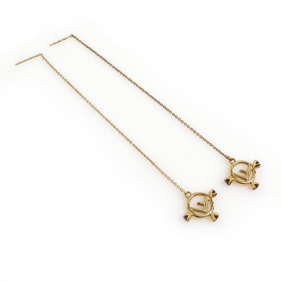 フェンディ FENDI ピアス エフイズ メタル ゴールド レディース 55969k