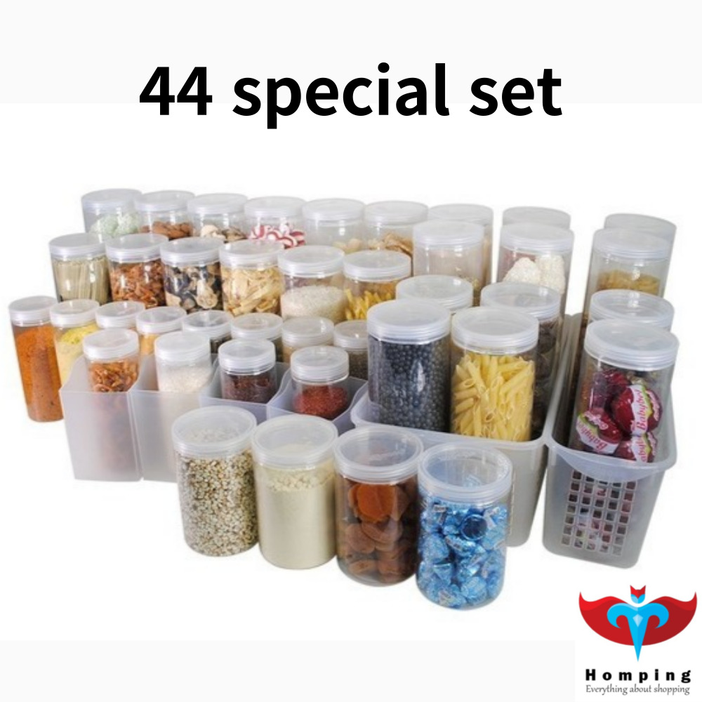 [Silicook] 冷蔵庫収納容器 円形 スペシャル 44個セット 透明 密閉容器 透明 コンテナ 干物 ストッカー おしゃれな 保存容器 ストック 見える 収納 スタッキング