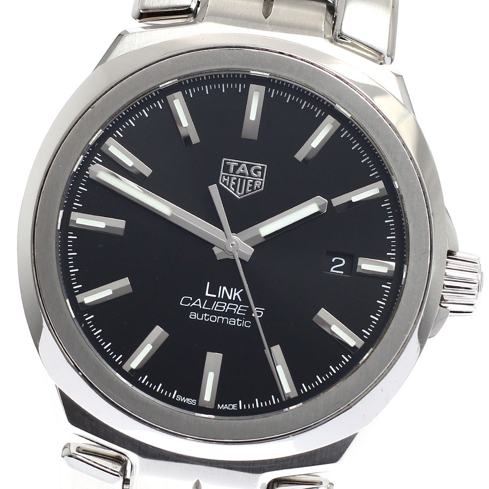 タグホイヤー TAG HEUER WBC2110 リンク キャリバー5 デイト 自動巻き メンズ 保証書付き_920426【中古】