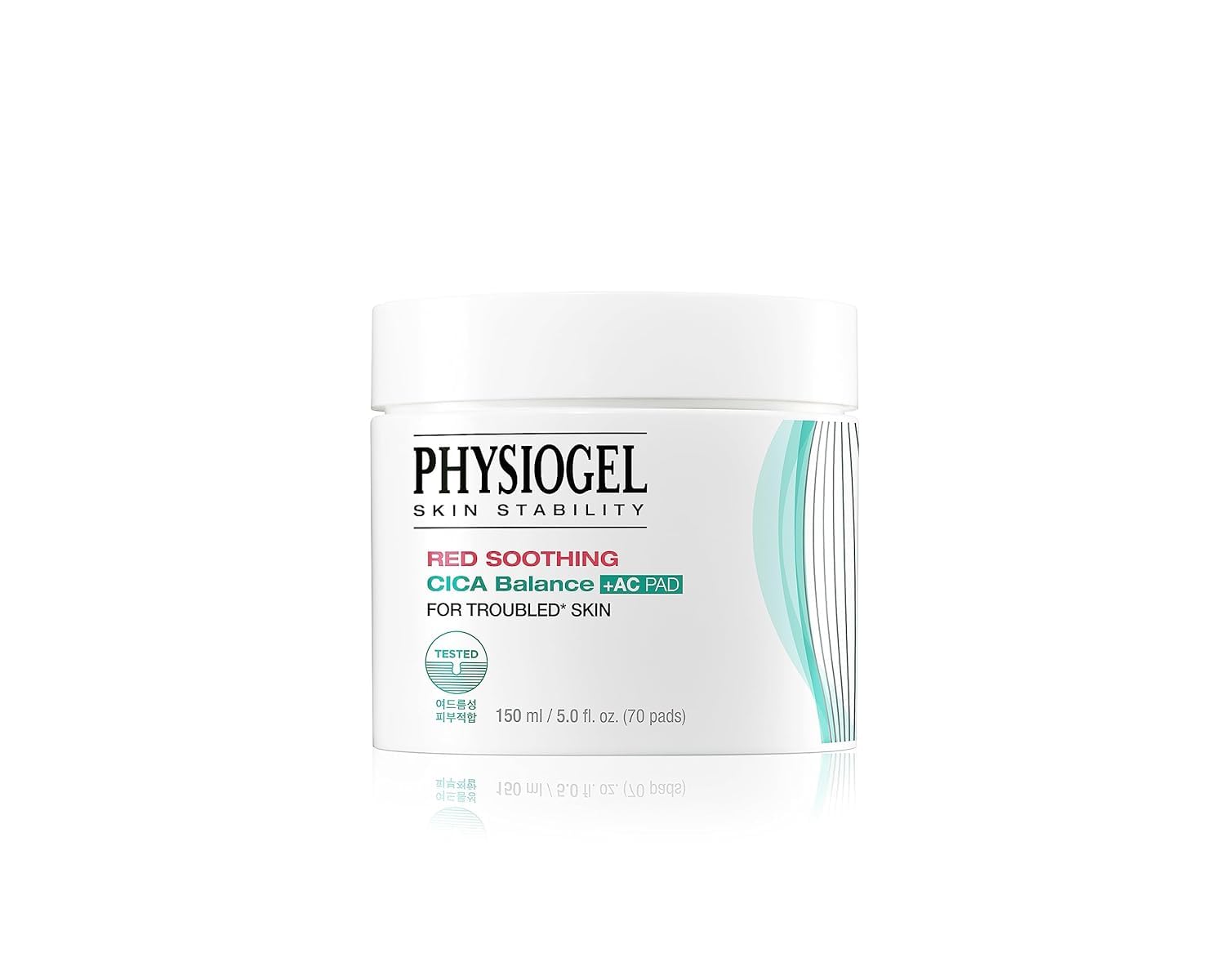 Physiogel Red Sealing Cica Balance AC鎮静トナーパッド やさしい角質除去&肌鎮静純綿パッド シカBHAサリチル酸ナイアシンアミド+ 敏感肌&ニキビ肌