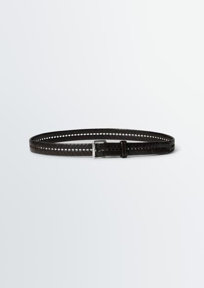 LEMAIRE Men Leather Belts AC1211LL0055 BR449 DARK BROWN