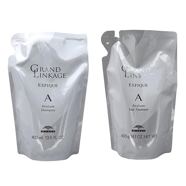 ミルボン グランドリンケージ エクスフィーク エアリーリュクス シャンプー 400ml 詰替え用 & トリートメント 400g 詰替え用 セット